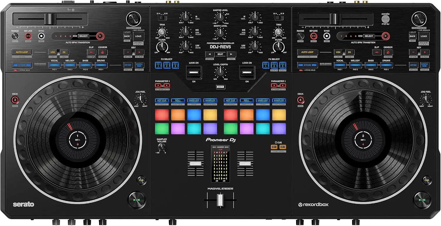 Dj Controller Pioneer Ddj - Pioneer DJ DDJ-REV5：スクラッチスタイルの2チャンネル対応パフォーマンスDJコントローラー（ブラック）