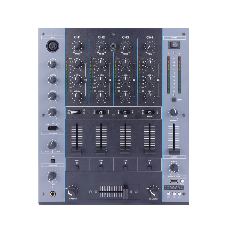 Dj Mixer 4 Channel Djm - ELM402 ミニオーディオミキサー 4チャンネル USB DJコントローラー Bluetooth搭載