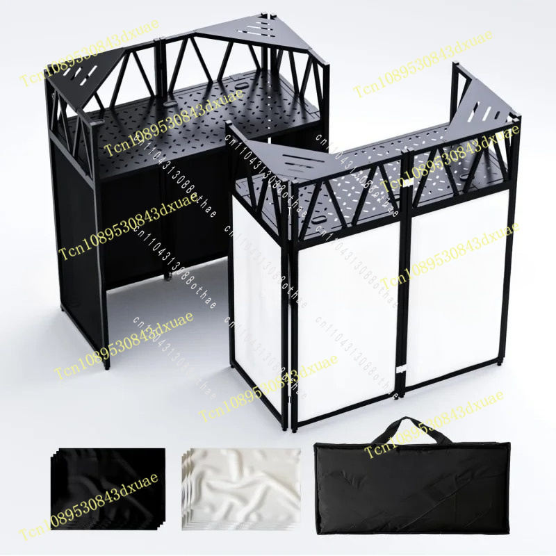Dj Stand Table Foldable - カスタムデザインの明堂ステージブース折りたたみ式スタンドLEDステーションモバイルフレキシブル折りたたみDJミキサートラスデッキテーブル