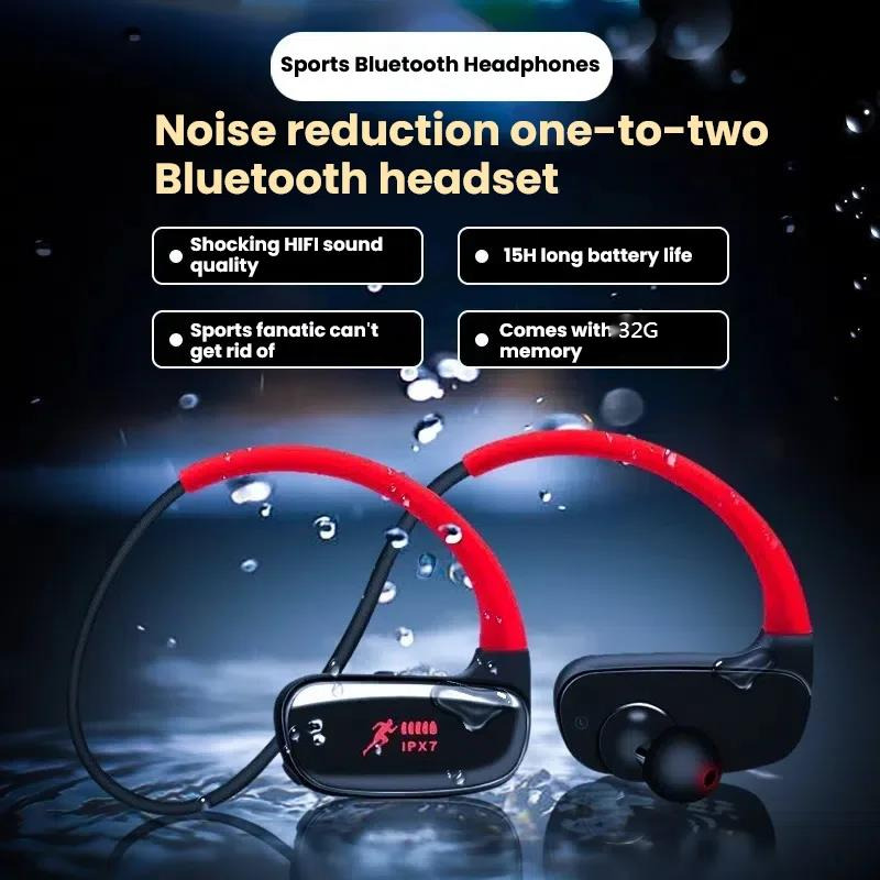 Dj Headphones Professional - プロフェッショナル水泳用 Bluetooth イヤホン IPX7 防水 32GB