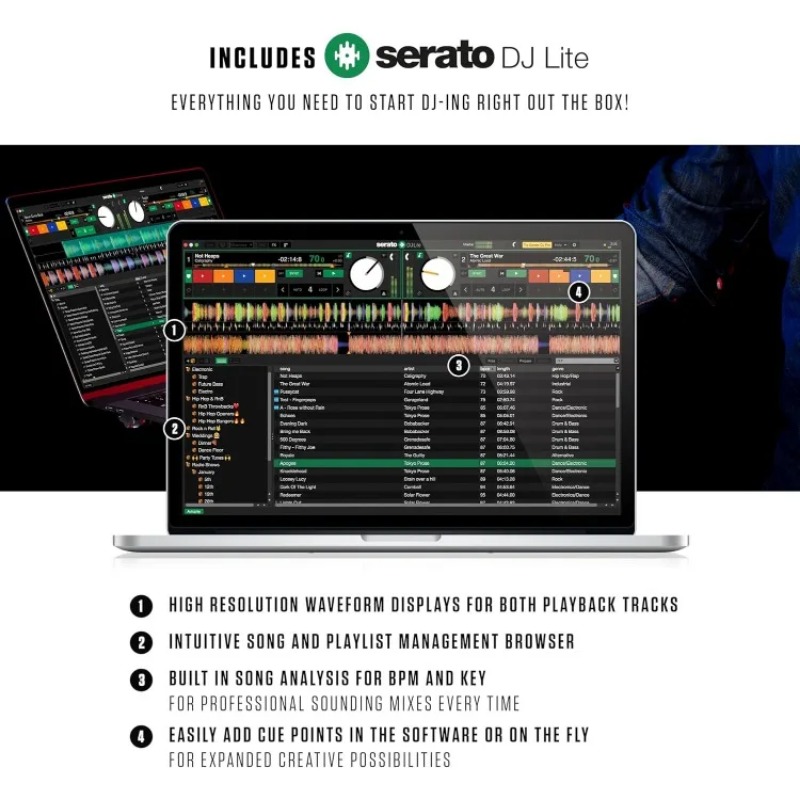 ジョグホイールディスプレイ付きDJコントローラー、4デッキ、 - Dj Controller With Jog Wheel のレビューと価格