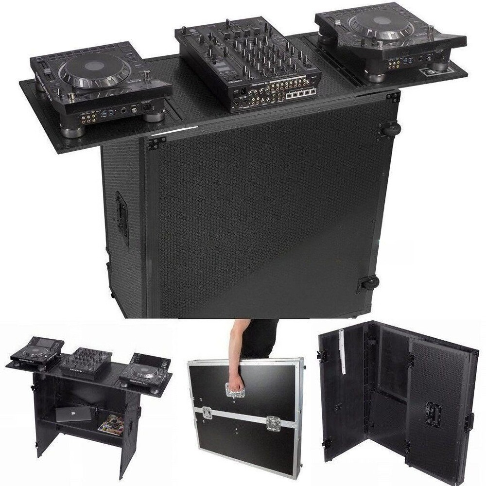 ポータブル折りたたみ式DJブースフライトケーステーブルモバイ - Dj Stand Table Foldable のレビューと価格