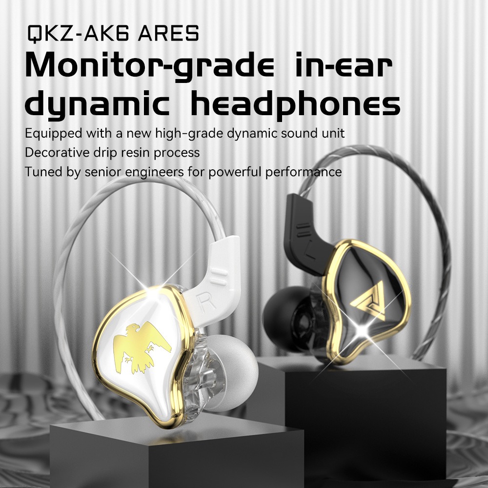 QKZ AK6 ARES インイヤー 3.5mm 有線プロフ - Dj Headphones Professional のレビューと価格