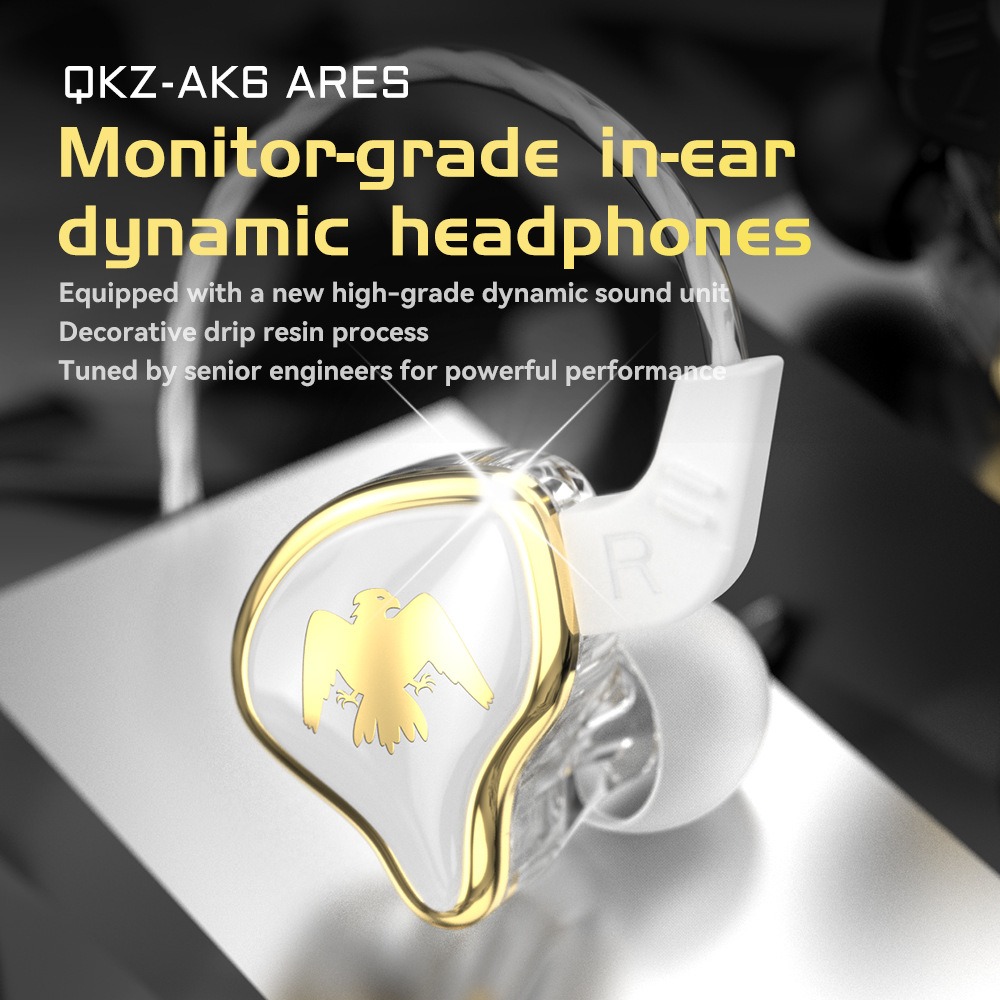 QKZ AK6 ARES インイヤー 3.5mm 有線プロフ - Dj Headphones Professional のレビューと価格
