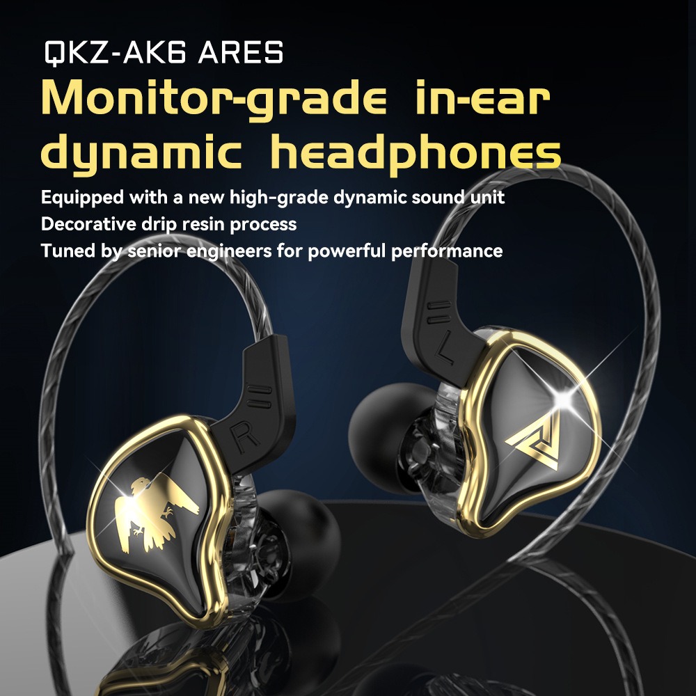 QKZ AK6 ARES インイヤー 3.5mm 有線プロフ - Dj Headphones Professional のレビューと価格