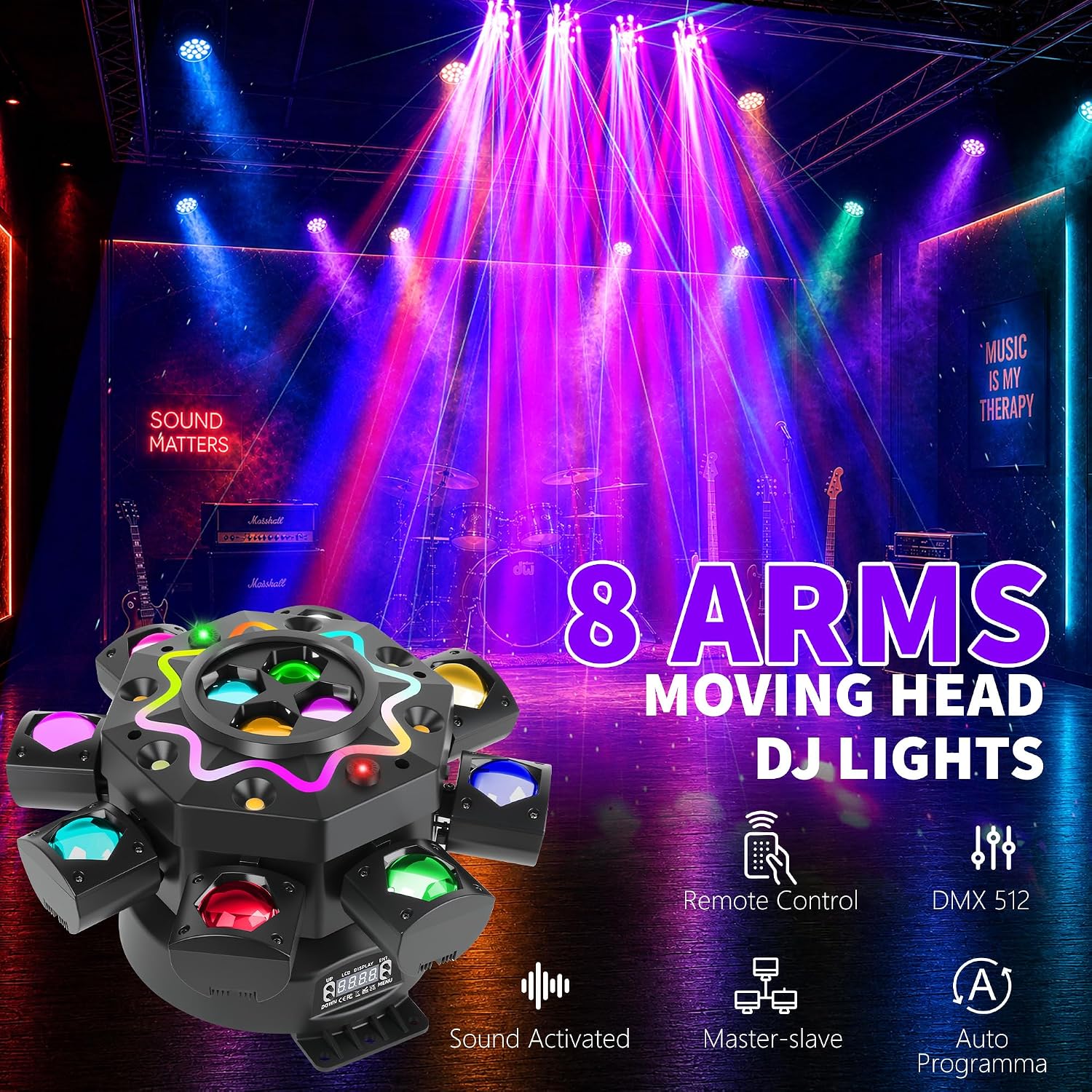 200W ディスコパーティーライト 8アーム ムービングヘッ - Dj Light Moving Head Stage のレビューと価格
