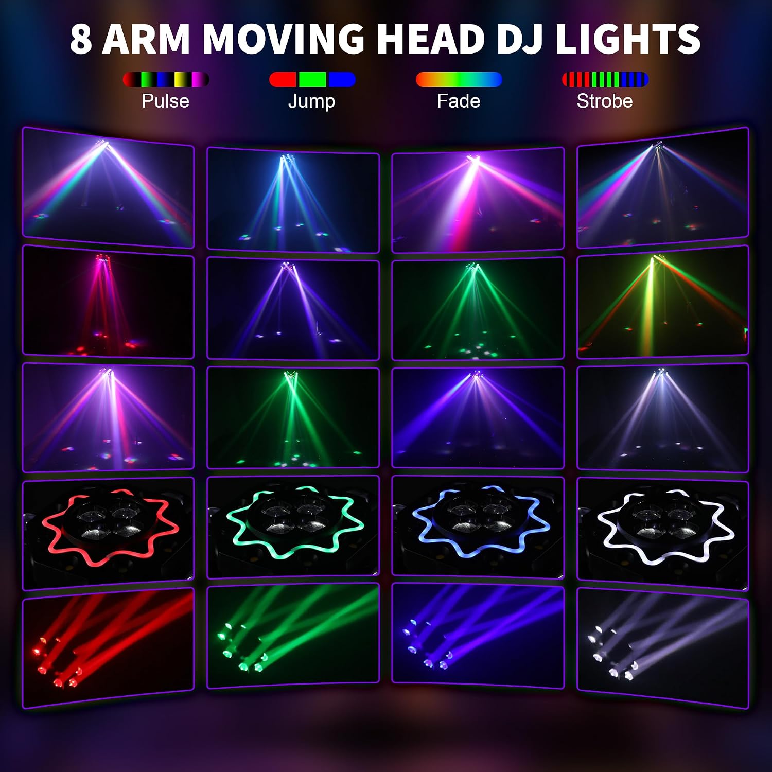 200W ディスコパーティーライト 8アーム ムービングヘッ - Dj Light Moving Head Stage のレビューと価格