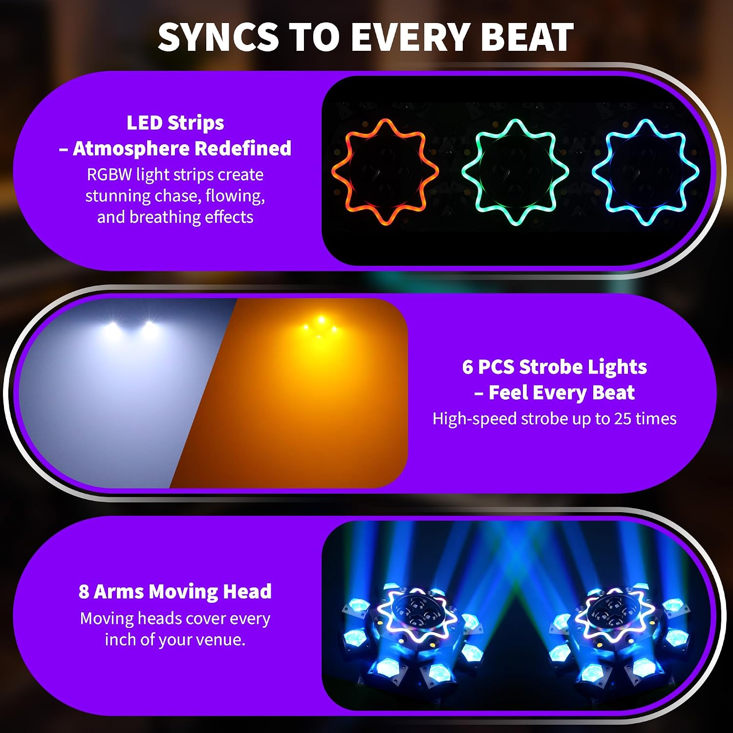 200W ディスコパーティーライト 8アーム ムービングヘッ - Dj Light Moving Head Stage のレビューと価格